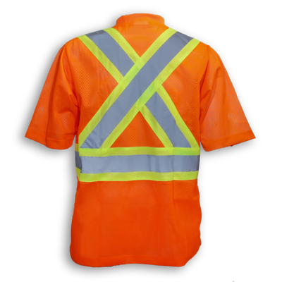 T-Shirt orange en filet