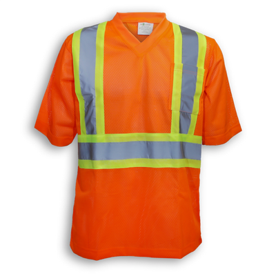 T-Shirt orange en filet